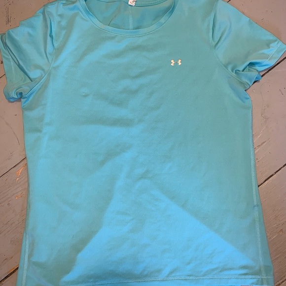 Under Armour XL HEAT-GEAR - fitted active shirt - TEAL - Picture 1 of 3